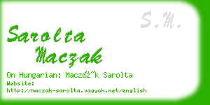 sarolta maczak business card